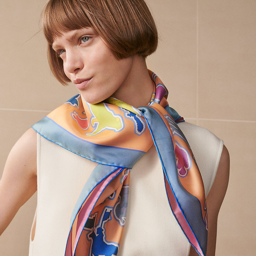 Caracteristick double face scarf 90 | Hermès Hong Kong SAR